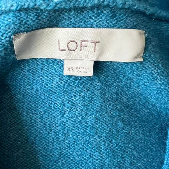 LOFT Mcbling Blue Cardigan with Rhinestone Buttons Size XS - Picture 7 of 8